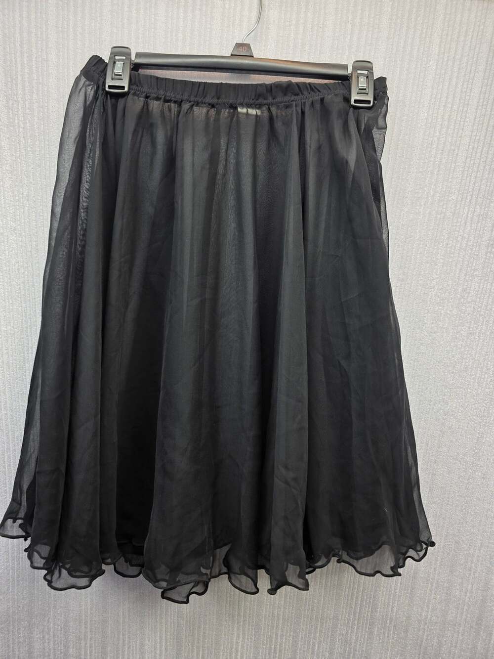 Vintage Jumping Joy Skirt Black Mesh Chiffon